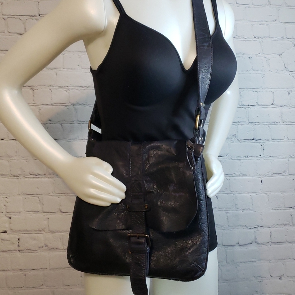 Civico93 Leather Boho Slouch Bag